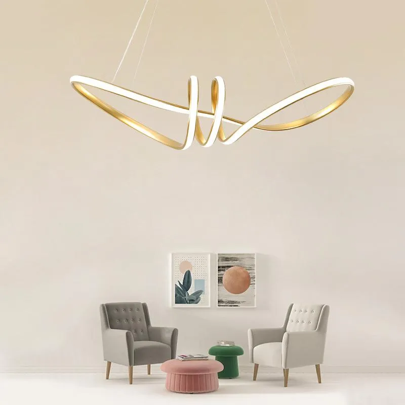 Forever Rings (Gold) LED Chandelier